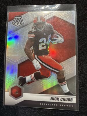 2021 Panini Mosaic #53 Nick Chubb Prizm Silver