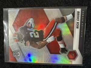 2021 Panini Mosaic #53 Nick Chubb Prizm Silver