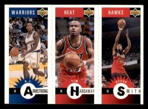 1996-97 Collector's Choice #M116/M134/M93 B.J. Armstrong / Tim Hardaway / Steve Smith Mini-Cards Panels