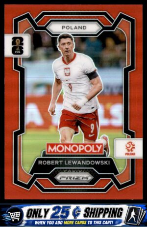 2026 Panini Prizm Monopoly FIFA World Cup #84 Robert Lewandowski Red Prizms