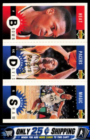 1996-97 Collector's Choice  P.J. Brown / Davis / Shaw Mini-Cards Panels