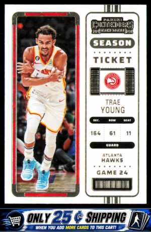 2022-23 Panini Contenders #66 Trae Young Season Ticket Retail