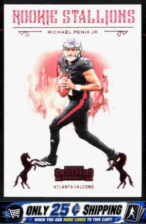 2024 Panini Contenders #10 Michael Penix Jr. Rookie Stallions Red