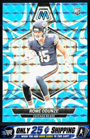 2024 Panini Mosaic #281 Rome Odunze Mosaic Reactive Blue