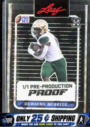 2023 Leaf Metal #NNO DeWayne McBride ICE 1/1