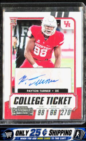 2021 Panini Contenders Draft Picks #280 Payton Turner Red