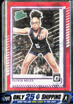 2025-26 Donruss #89 Olivia Miles Optic Red Cracked Ice