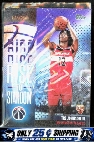 2025-26 Topps #RTS-6 Tre Johnson III Rise to Stardom Purple Rainbow #/250